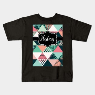 (Customizable) History Tribal Geometric Notebook Kids T-Shirt